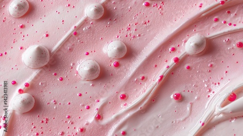 Macro Beauty Texture of Exfoliating Cream with Microbeads