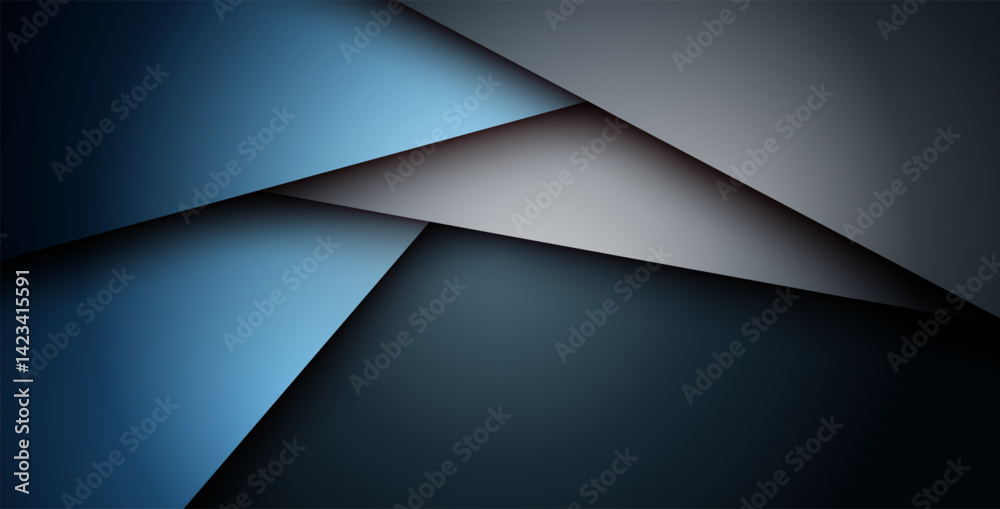 Abstract blue navy triangle overlap with text on dark blank space design modern luxury futuristic background vector illustration. eps10 vector Abstract blue navy triangle overlap with text on dark blank space design modern luxury futuristic background vector illustration. eps10 vector