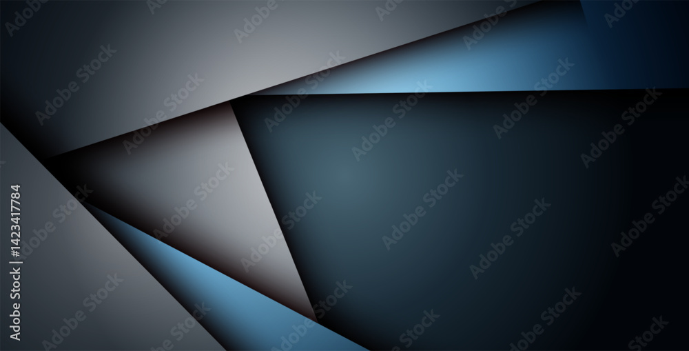 Abstract blue navy triangle overlap with text on dark blank space design modern luxury futuristic background vector illustration. eps10 vector Abstract blue navy triangle overlap with text on dark blank space design modern luxury futuristic background vector illustration. eps10 vector