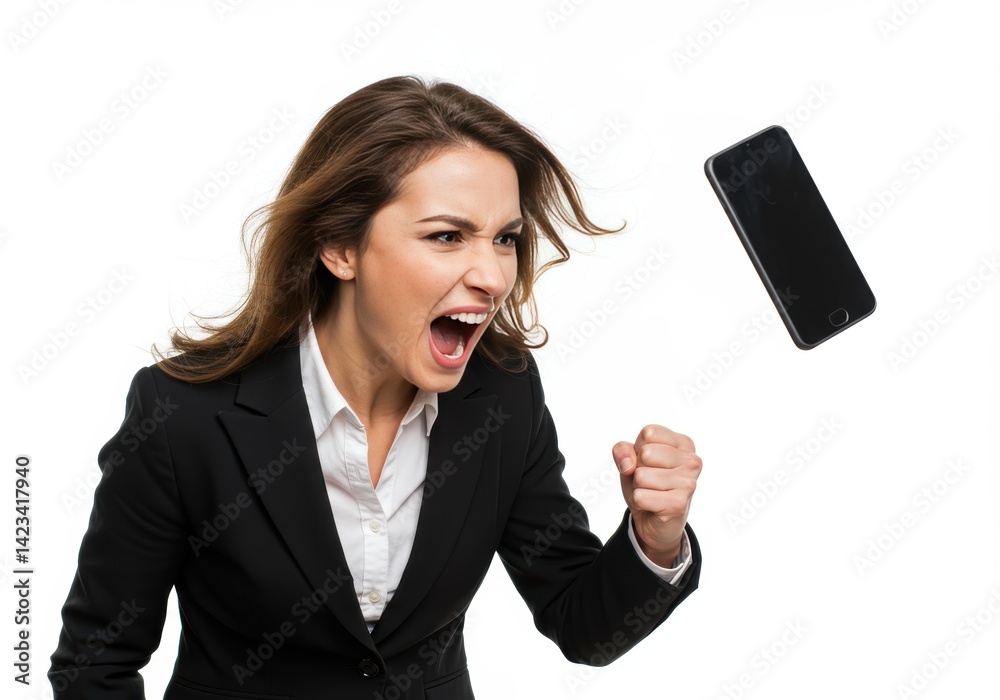 Furious business Woman Pointing with Intense and Emotional Facial Expression Furious business Woman Pointing with Intense and Emotional Facial Expression