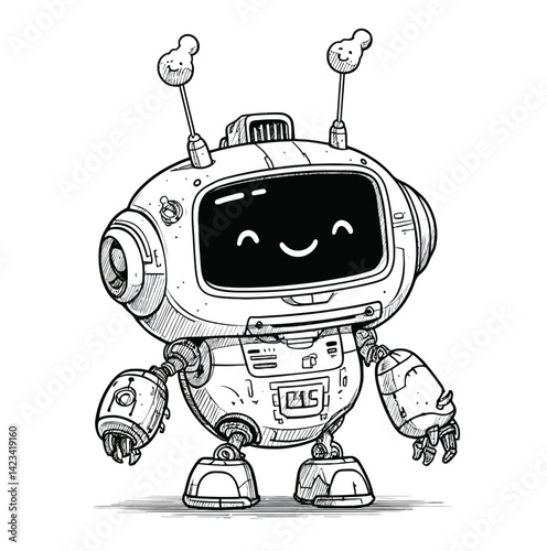 Bounce the Jelly Robot- Adobe Illustrator Artwork