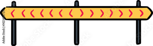 Illustration of road barricade
