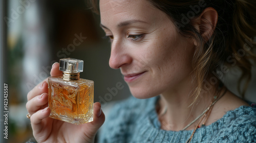 Woman Inhaling Fragrance: A...
