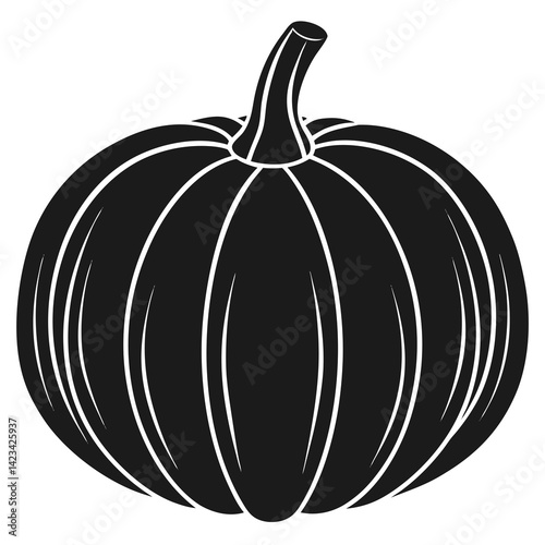 Pumpkin silhouette vector illustration