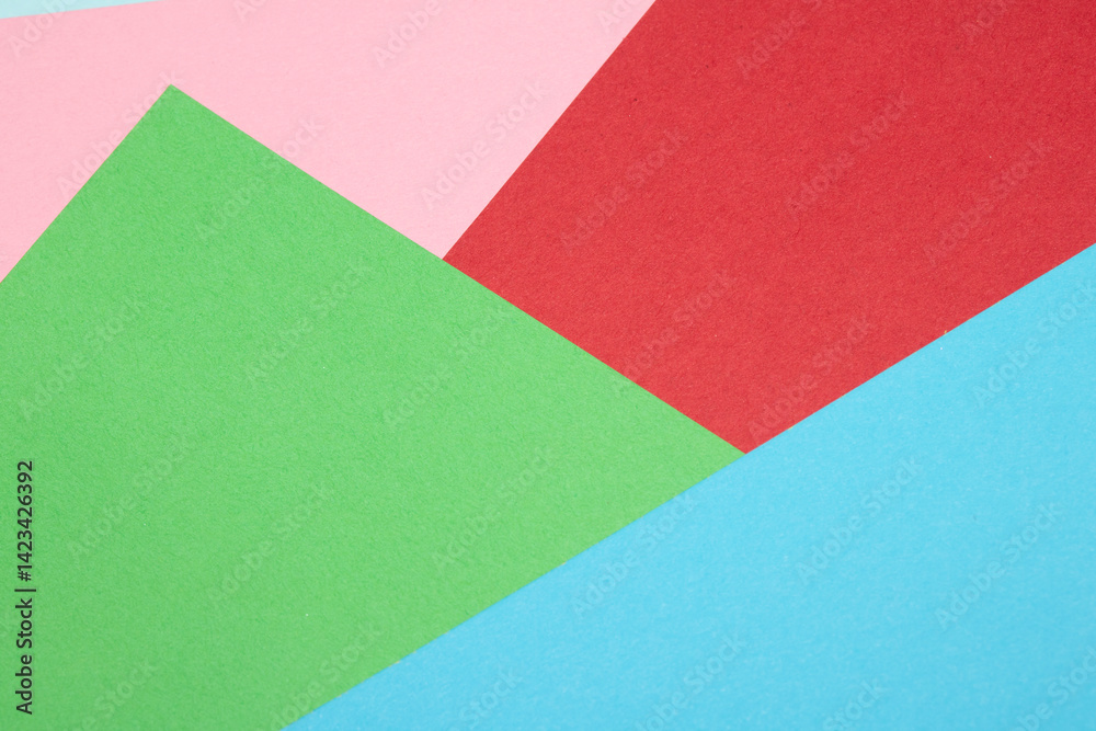 Simple Paper Card Primary Colour Lined Geometric Shapes in Multicolour Rainbow Calm Background Simple Paper Card Primary Colour Lined Geometric Shapes in Multicolour Rainbow Calm Background