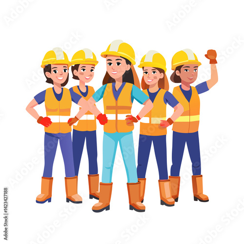 Construction Women Workers Team