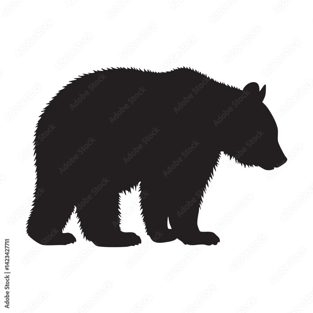 Fototapeta premium Silhouette of polar bear vector