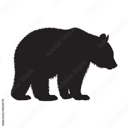 Silhouette of polar bear vector