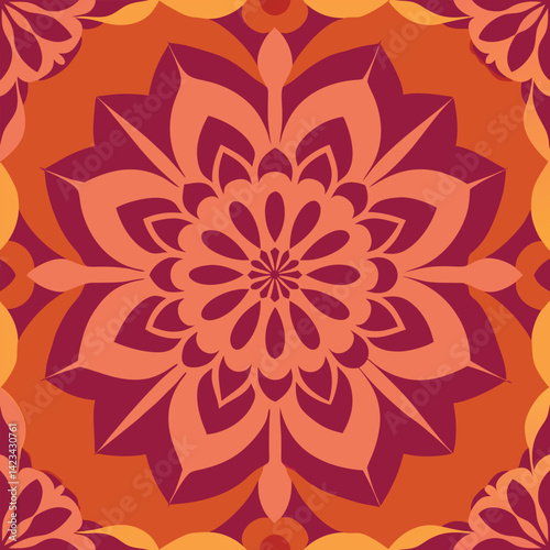 Floral Mandala With Intricate Petal Details