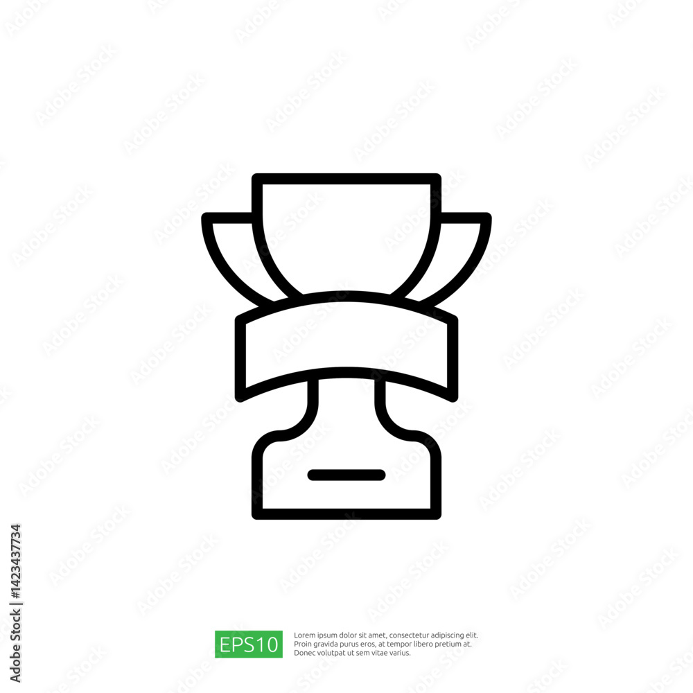 Simple Trophy Icon Representing Achievement and Success in Competitions and Educational Recognition Simple Trophy Icon Representing Achievement and Success in Competitions and Educational Recognition