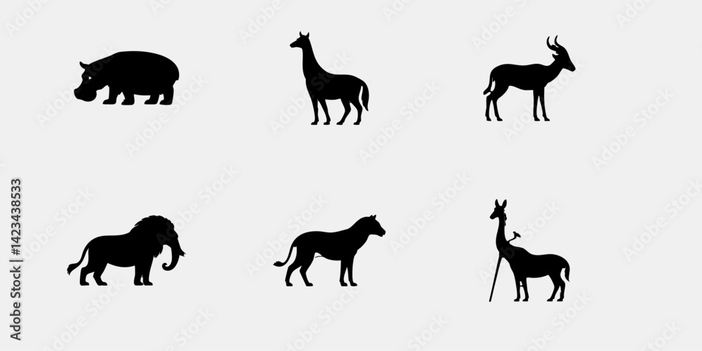 Naklejka premium silhouettes of deer