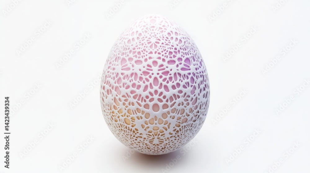 Ornate Easter egg with delicate lace design Ornate Easter egg with delicate lace design