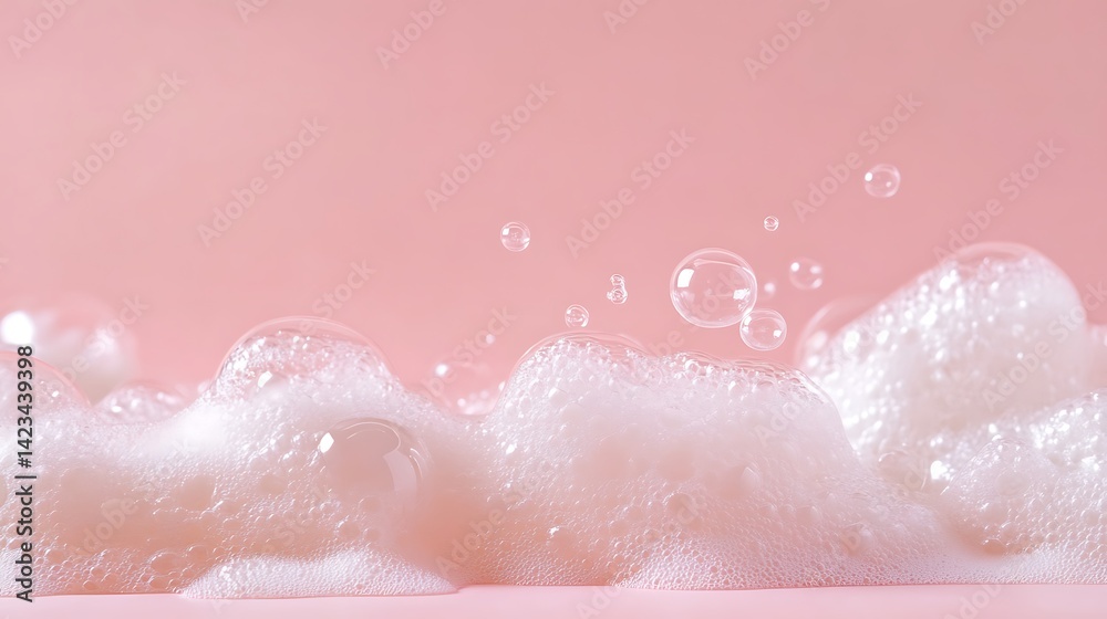 Fototapeta premium pink background with bubbles
