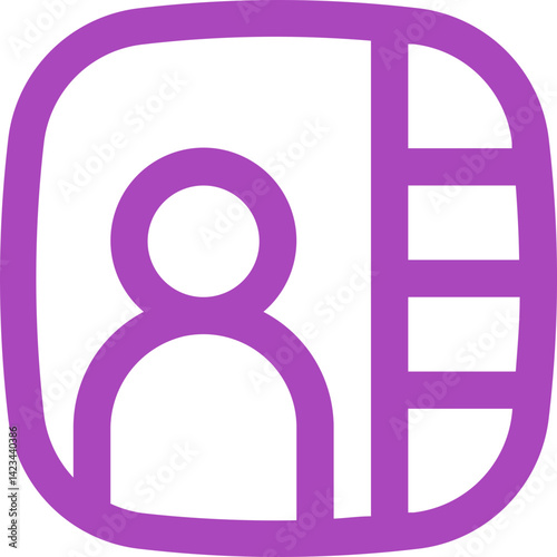 People Contact Ook Rounded Outline Icon