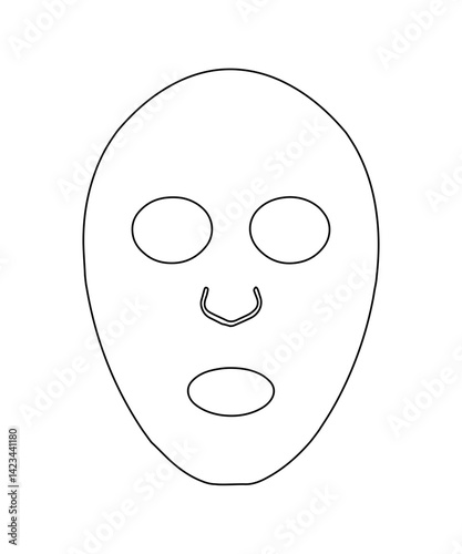 Facial Mask icon with thin outline