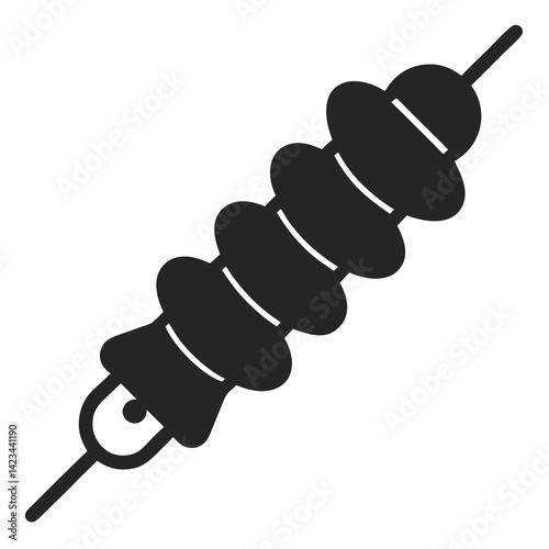 Shish Kabob silhouette vector illustration