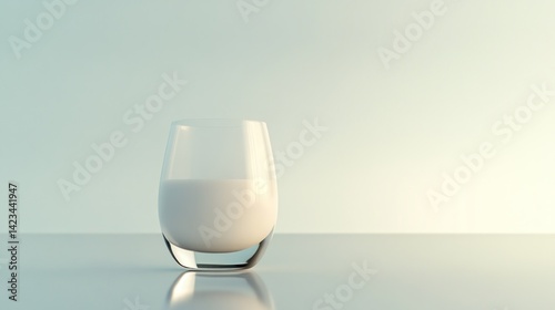 A single glass of milk