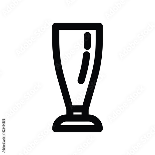 A single empty wine glass, isolated with a design that reflects the light elegantly.