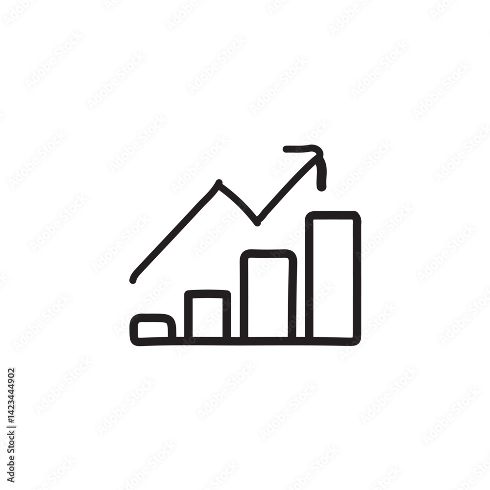 Attractive Hand Drawn Doodle Business Infographic Elements Vector Illustration