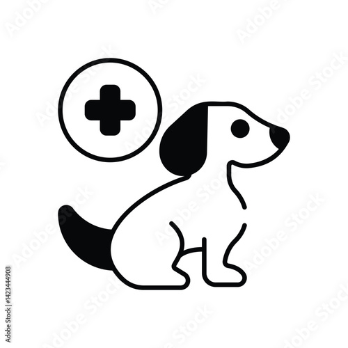 Veterinary Service vector icon stock illustration