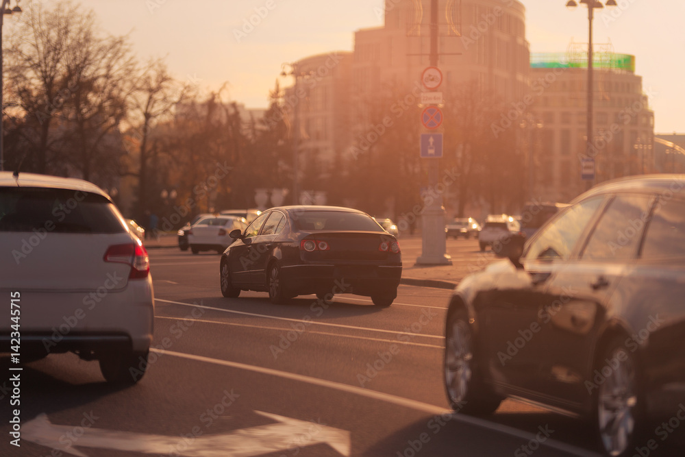 Fototapeta premium Abstract texture background for design. Stage light and smoke on stage, lighting and spotlights