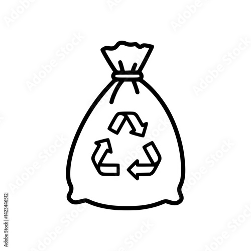 Recycling Bag Icon for Eco-Friendly Practices  