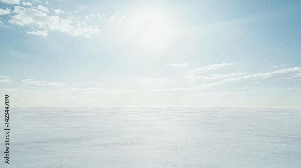 Obraz premium Pristine winter landscape under a bright sky