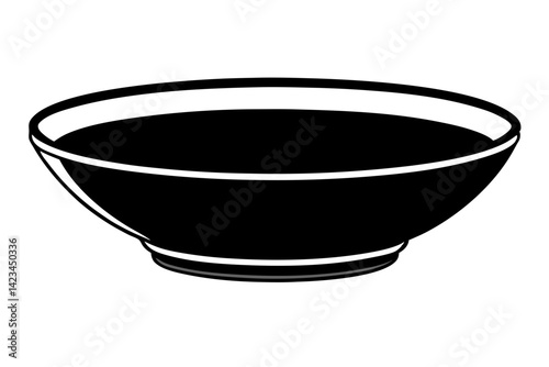 Soup Bowl silhouette vector illustration