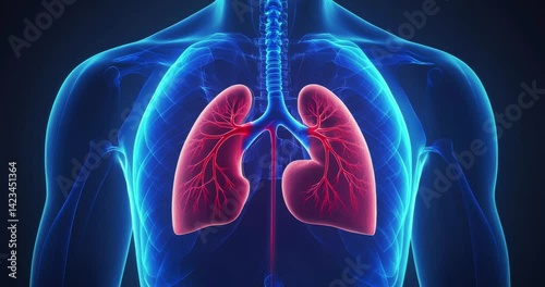 Human lungs. X-ray of human lungs. Science education. Lung Disease. Lung Cancer Awareness. Respiratory health and function. World Pneumonia Day. World Lung Cancer Day. World No Tobacco Day