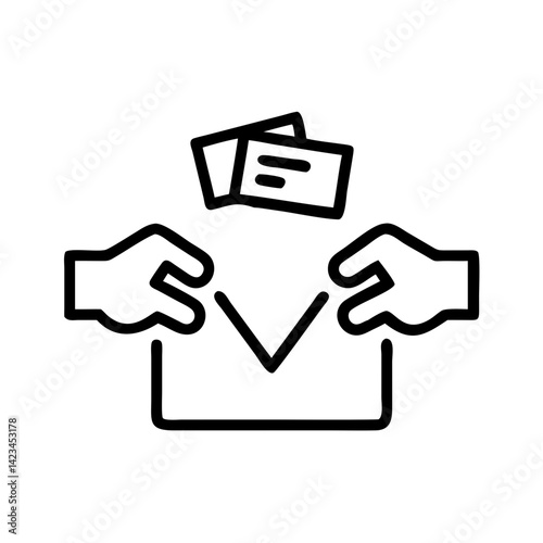 Two Hands Submitting Ballots into a Vote Box  