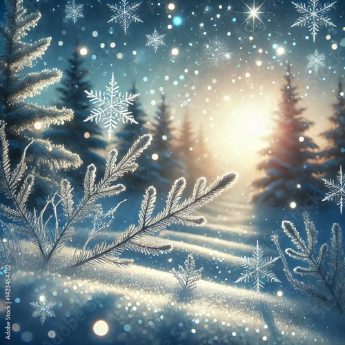 Snowflakes inviting wonder and magi