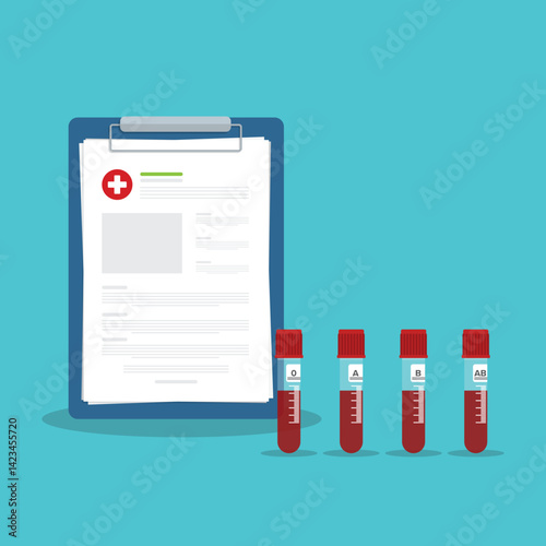 Blood medical test tubes icon. Blood donation concept