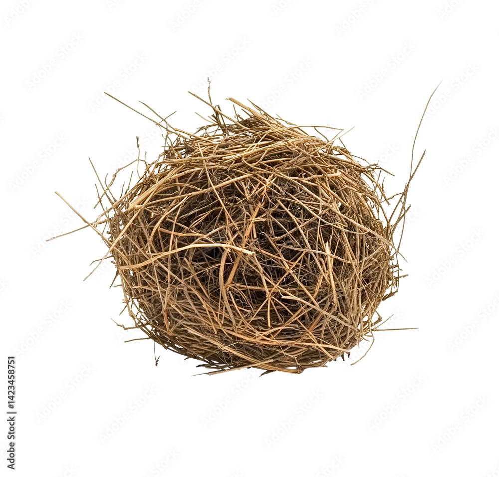 Round dry tumbleweed with intricate branches, isolated on transparent cutout background Round dry tumbleweed with intricate branches, isolated on transparent cutout background