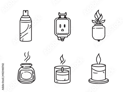 Air Freshener vector line art illustration