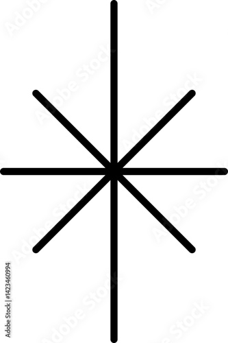star sparkle outline illustration