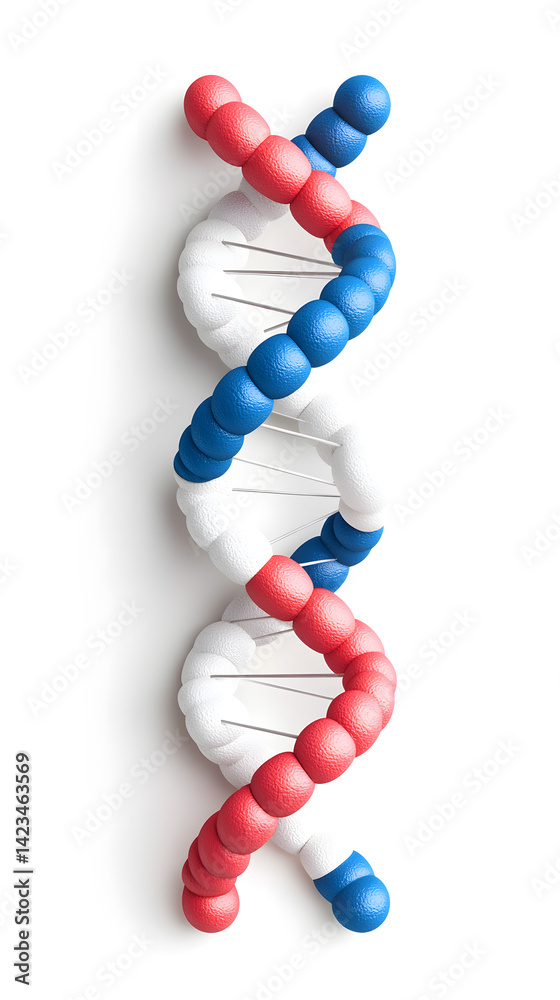 3d DNA molecule object isolated on white background 3d DNA molecule object isolated on white background