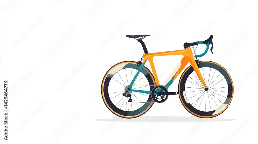 Fototapeta premium Colorful road bike illustration (1)