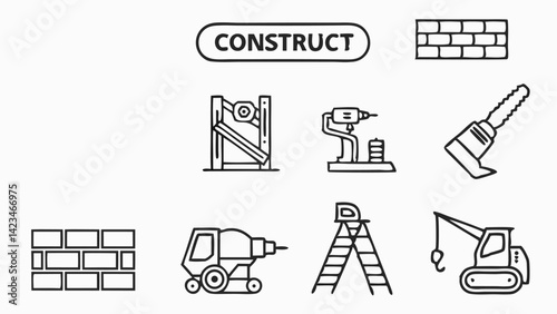 icons related to construction  construct  worker   (1).eps