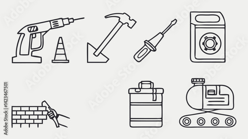 icons related to construction  construct  worker  .eps