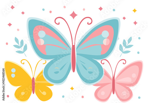 plusieurs papillons 
