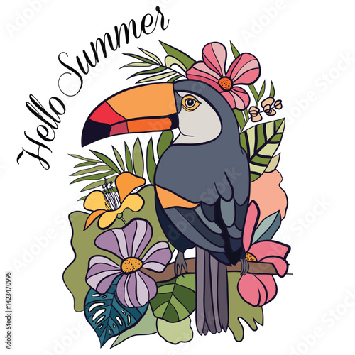 Hello Summer, Vector Illustratıon Art