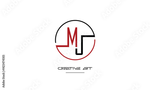 MJ, J,M ,M , J abstract letters logo monogram