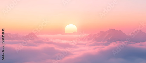 sunset in the mountains