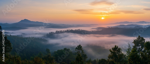 sunrise in the mountains
