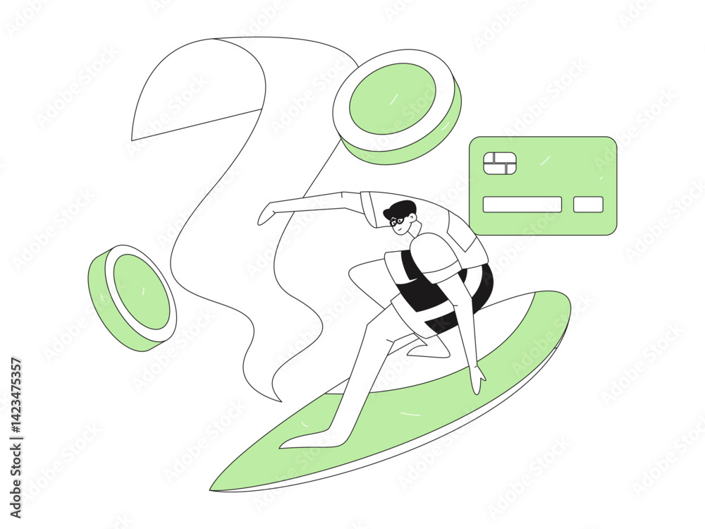 Internet financial management investment flat vector concept operation hand drawn illustration
Internet financial management investment flat vector concept operation hand drawn illustration
