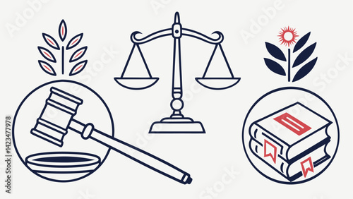 legal legislation editable icon set.eps