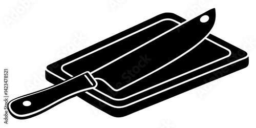 vector illustration of a black and white paint roller