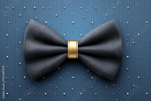 A simple Father Day card icon with stars and bowtie graphic