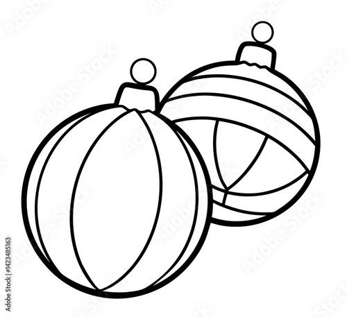 svg vector, Merry Christmas and New Year ball toy icon