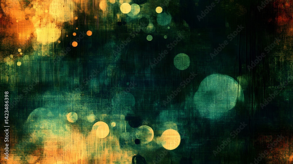 Obraz premium Abstract design with textured layers and bokeh effects.